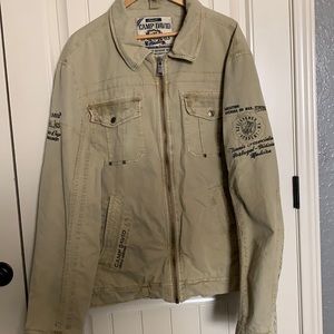Camp David men’s XXXL canvas lined tan coat
